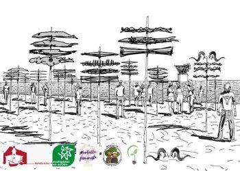 Espetos gigantes, contra el chiringuito proyectado en la playa de El Cable