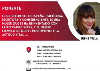 REM organiza una ponencia de Irene Villa